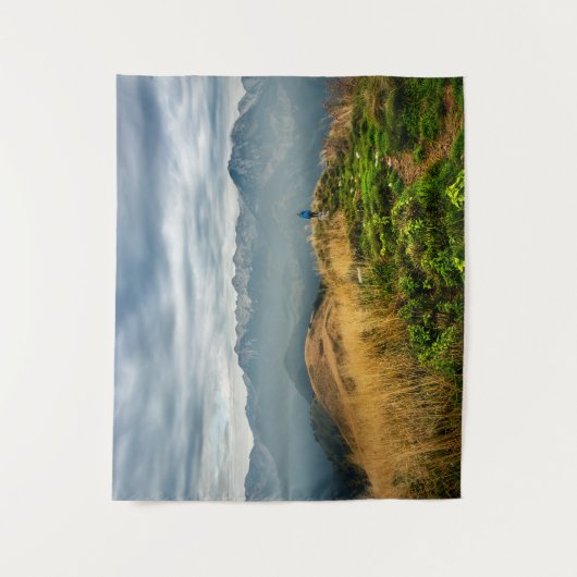 Neue Orte erkunden Wandteppich (Vorderseite)