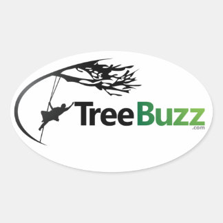 Neue Oval-Aufkleber mit TreeBuzz-Logo Ovaler Aufkleber