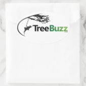 Neue Oval-Aufkleber mit TreeBuzz-Logo Ovaler Aufkleber (Tasche)
