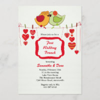 Neue Paare - Posten-Hochzeits-Brunch-Einladung