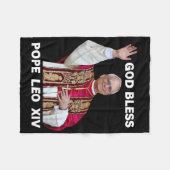 Neue Papst Leo Xiv katholische Geschenke Merch Sou Fleecedecke (Vorderseite (Horizontal))