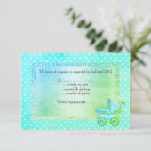 neue pastellfarbene Punkt Kinderdusche uAwg RSVP Karte (Stehend Vorderseite)