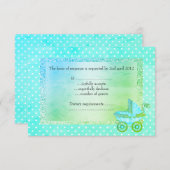 neue pastellfarbene Punkt Kinderdusche uAwg RSVP Karte (Vorne/Hinten)
