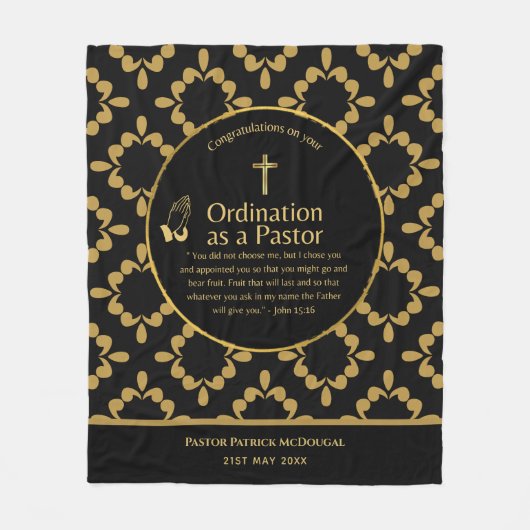 NEUE PASTOR-Ordination - Neuer, benutzerdefinierte Fleecedecke (Vorderseite)