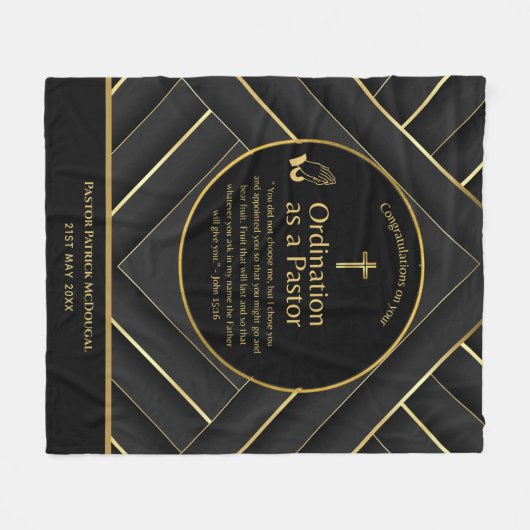 NEUE PASTOR-Ordination - Neuer, benutzerdefinierte Fleecedecke (Vorderseite (Horizontal))
