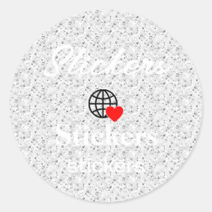 Neue personalisierbare Text-Logo-Aufkleber Runder Aufkleber