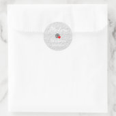 Neue personalisierbare Text-Logo-Aufkleber Runder Aufkleber (Tasche)