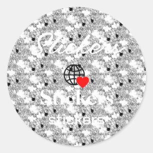 Neue personalisierbare Text-Logo-Aufkleber Runder Aufkleber