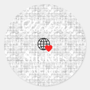 Neue personalisierbare Text-Logo-Aufkleber Runder Aufkleber