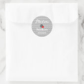 Neue personalisierbare Text-Logo-Aufkleber Runder Aufkleber (Tasche)