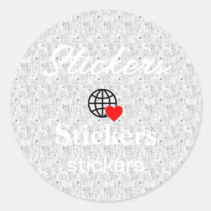 Neue personalisierbare Text-Logo-Aufkleber Runder Aufkleber