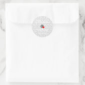 Neue personalisierbare Text-Logo-Aufkleber Runder Aufkleber (Tasche)