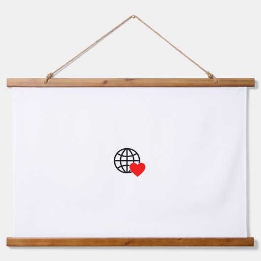 Neue personalisierbare Text-Logo-Wandtapete aus Ho Wandteppich Mit Holzrahmen (Vorderseite 3)