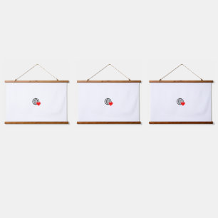 Neue personalisierbare Text-Logo-Wandtapete aus Ho Wandteppich Mit Holzrahmen