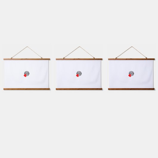 Neue personalisierbare Text-Logo-Wandtapete aus Ho Wandteppich Mit Holzrahmen (Dreifach)