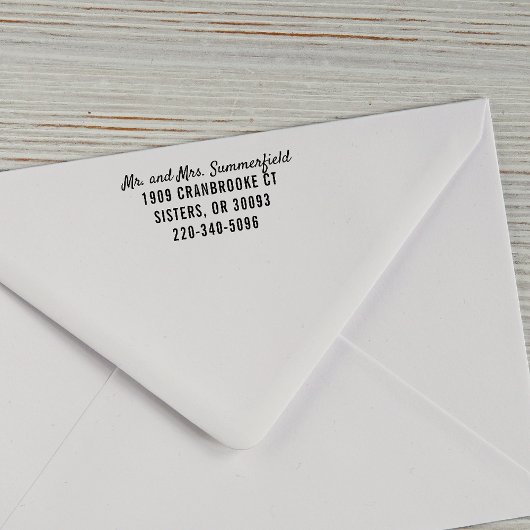 Neue Personalisierte Rücksendeadresse Permastempel