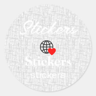 Neue personalisierte Text-Logo-Aufkleber Runder Aufkleber