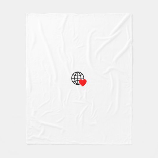 Neue personalisierte Text Logo Fleece Blanket (Vorderseite)