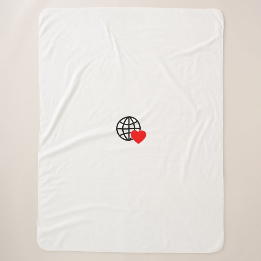 Neue personalisierte Text Logo Fleece Blanket Sherpadecke (Vorderseite)