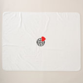 Neue personalisierte Text Logo Fleece Blanket Sherpadecke (Vorderseite (Horizontal))