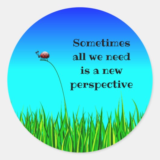 Neue Perspektive Runder Aufkleber (Vorderseite)
