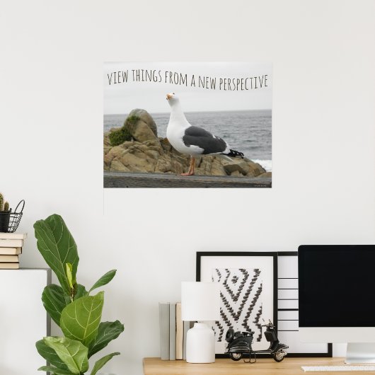 Neue Perspektive Seagull Poster (Heimbüro)