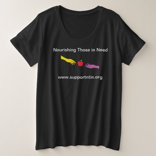 Neue Pflege für Menschen in Not Plus Große Größe T-Shirt (Design vorne)