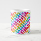 Neue Phantastische Regenbogennotizen Jumbo-Tasse (Vorderseite)