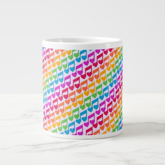 Neue Phantastische Regenbogennotizen Jumbo-Tasse (Vorderseite)