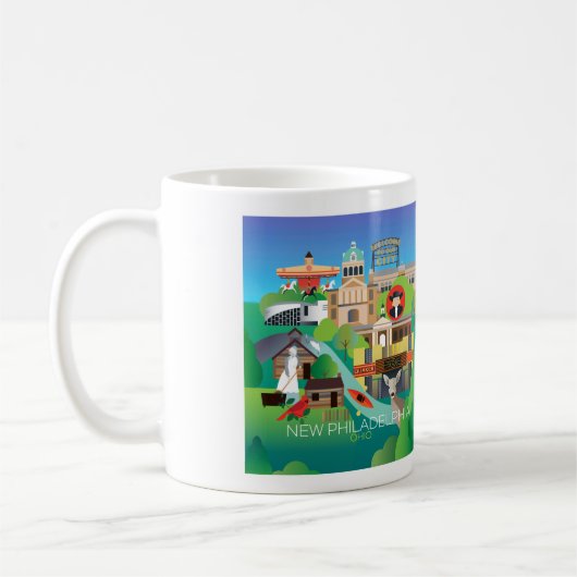 Neue Philadelphia-, Ohio 11oz- oder 15oz-Tasse Kaffeetasse (Links)