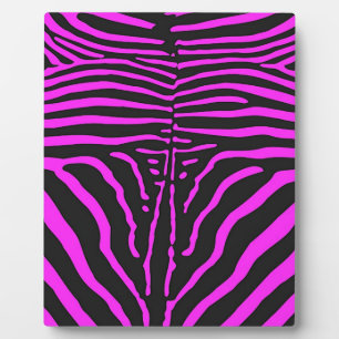 Neue Pink Black Zebra Print Accessoires - individu Fotoplatte