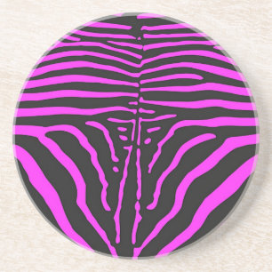 Neue Pink Black Zebra Print Accessoires - individu Sandstein Untersetzer