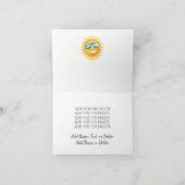 Neue Pink Flamingo Weihnachtskarte Feiertagskarte (Innenseite)