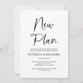 Neue Plan Einfache Hochzeit verschoben Ankündigung (Vorderseite)