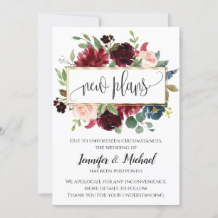 Neue Pläne verschoben Blumige Ankündigung