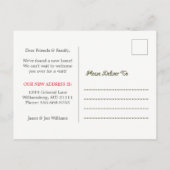 Neue Postkarte für Ananas mit roter Tür (Rückseite)