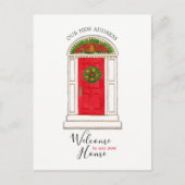 Neue Postkarte für Ananas mit roter Tür (Vorderseite)