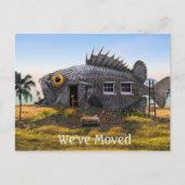 Neue Postkarte mit Fisch und Ameisen am Strand (Vorderseite)