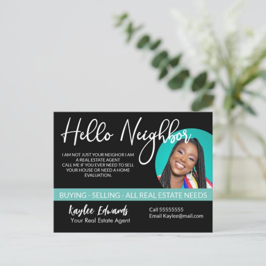 Neue Postkarten für Real Anwesen Agent (Stehend Vorderseite)