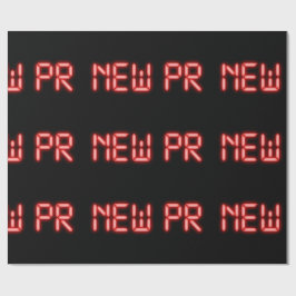 Neue PR Lauf-Meilenstein rote Neon-Digital-Effekt Geschenkpapier