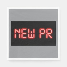 Neue PR Lauf-Meilenstein Roter Neon-Digital-Effekt Serviette