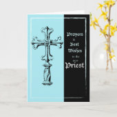 Neue Priester-Ordination Gratulationen Cross auf B Karte (Gelbe Blume)