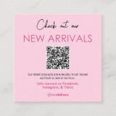 Neue QR Code Business Card Begleitkarte (Vorderseite)