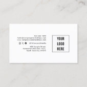 Neue QR-Foto-Logo-Visitenkarte Visitenkarte (Rückseite)