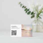 Neue QR-Foto-Logo-Visitenkarte Visitenkarte (Stehend Vorderseite)