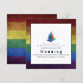 NEUE Rainbow Christmas Tree LGBT Pride Gay Wedding Einladung