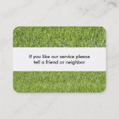 Neue Rasen-und Visitenkarte (Rückseite)