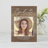 Neue Reise Rustikaler Abschluss Einladung (Stehend Vorderseite)