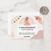 neue Reise-Schwangerschaftskarte Mitteilungskarte (Vorderseite/Rückseite Beispiel)