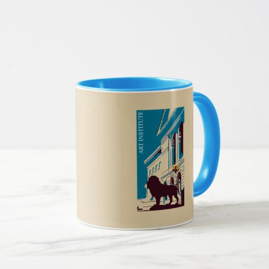 Neue Retro Kunstinstitut Chicago-Werbung Tasse (VorderseiteRechts)